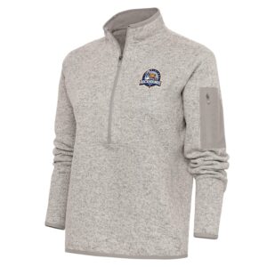 Women's Antigua  Oatmeal Midland Rockhounds Fortune Half-Zip Pullover Jacket