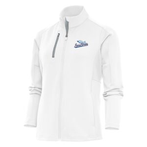 Women's Antigua  White Aberdeen IronBirds Generation Full-Zip Jacket