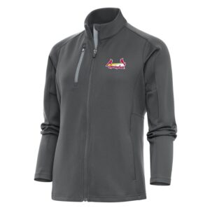 Women's Antigua  Pewter Springfield Cardinals Generation Full-Zip Jacket
