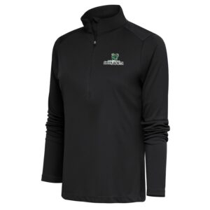 Women's Antigua  Charcoal Augusta GreenJackets Tribute Half-Zip Pullover Top