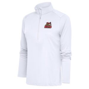 Women's Antigua  White Modesto Nuts Tribute Half-Zip Pullover Top