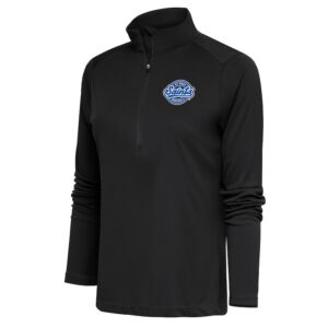 Women's Antigua  Charcoal St. Paul Saints Tribute Half-Zip Pullover Top