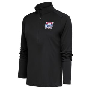 Women's Antigua  Charcoal Stockton Ports Tribute Half-Zip Pullover Top