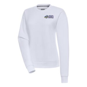 Women's Antigua  White Fort Myers Mighty Mussels Victory Pullover Sweatshirt