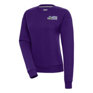 Women's Antigua  Purple Fort Myers Mighty Mussels Victory Pullover Sweatshirt