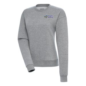 Women's Antigua  Heather Gray Fort Myers Mighty Mussels Victory Pullover Sweatshirt