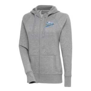 Women's Antigua  Heather Gray Aberdeen IronBirds Victory Full-Zip Hoodie