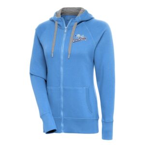 Women's Antigua  Powder Blue Aberdeen IronBirds Victory Full-Zip Hoodie