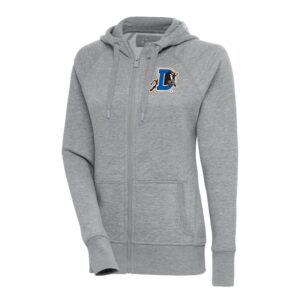 Women's Antigua  Heather Gray Durham Bulls Victory Full-Zip Hoodie