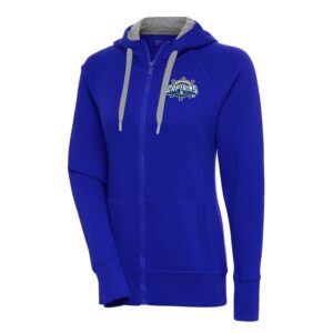 Women's Antigua  Royal Lake County Captains Victory Full-Zip Hoodie