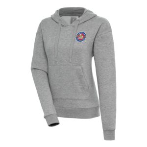 Women's Antigua  Heather Gray Amarillo Sod Poodles Victory Pullover Hoodie