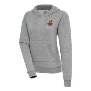 Women's Antigua  Heather Gray El Paso Chihuahuas Victory Pullover Hoodie