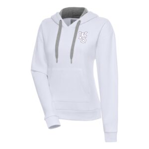 Women's Antigua  White Winston-Salem Dash Victory Pullover Hoodie