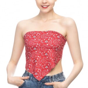 Women's ZooZatz Scarlet Ohio State Buckeyes Strapless Tie Back Top