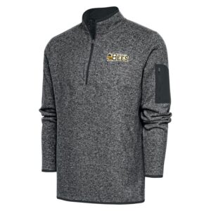 Men's Antigua  Heather Gray Salt Lake Bees Big & Tall Fortune Quarter-Zip Pullover Jacket