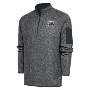 Men's Antigua  Heather Gray Wichita Wind Surge Big & Tall Fortune Quarter-Zip Pullover Jacket