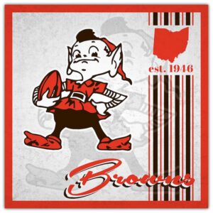 Cleveland Browns 10" x 10" Greatest Hits Team Sign