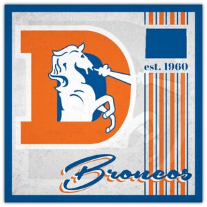 Denver Broncos 10" x 10" Greatest Hits Team Sign
