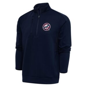 Men's Antigua  Navy Louisville Bats Big & Tall Generation Quarter-Zip Pullover Top