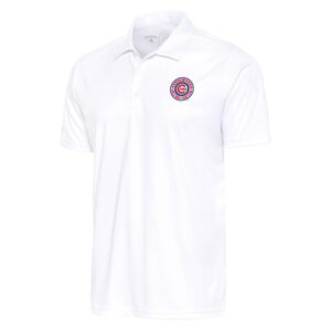 Men's Antigua  White South Bend Cubs Big & Tall Tribute Polo