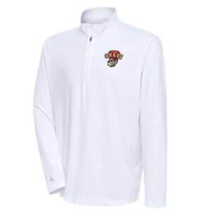 Men's Antigua  White Altoona Curve Tribute Quarter-Zip Pullover Top