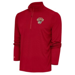 Men's Antigua  Red Altoona Curve Tribute Quarter-Zip Pullover Top