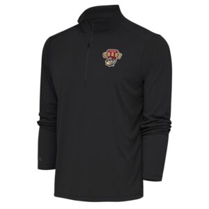 Men's Antigua  Charcoal Altoona Curve Tribute Quarter-Zip Pullover Top