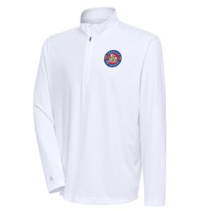 Men's Antigua  White Amarillo Sod Poodles Tribute Quarter-Zip Pullover Top