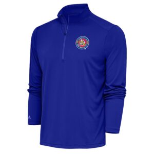 Men's Antigua  Royal Amarillo Sod Poodles Tribute Quarter-Zip Pullover Top