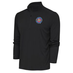 Men's Antigua  Charcoal Amarillo Sod Poodles Tribute Quarter-Zip Pullover Top