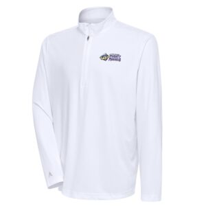 Men's Antigua  White Fort Myers Mighty Mussels Tribute Quarter-Zip Pullover Top
