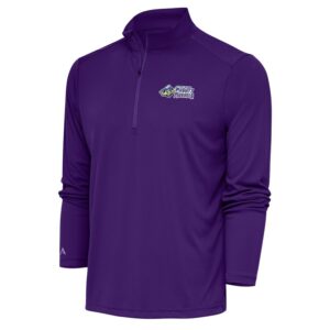 Men's Antigua  Purple Fort Myers Mighty Mussels Tribute Quarter-Zip Pullover Top