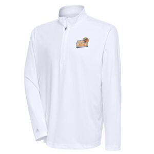 Men's Antigua  White St. Lucie Mets Tribute Quarter-Zip Pullover Top