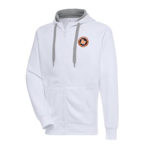 Men's Antigua  White Bowling Green Hot Rods Victory Full-Zip Hoodie