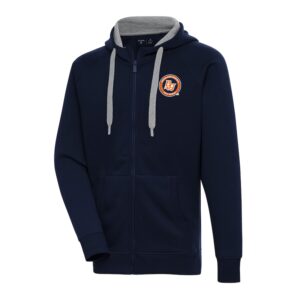 Men's Antigua  Navy Bowling Green Hot Rods Victory Full-Zip Hoodie