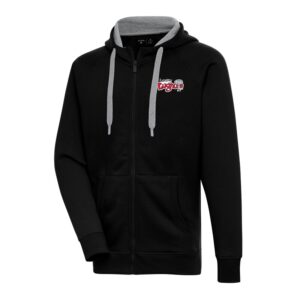 Men's Antigua  Black Lansing Lugnuts Victory Full-Zip Hoodie