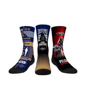 Youth Rock Em Socks Darth Vader & Stormtrooper Navy New Orleans Pelicans Three-Pack Star Wars Crew Socks Set