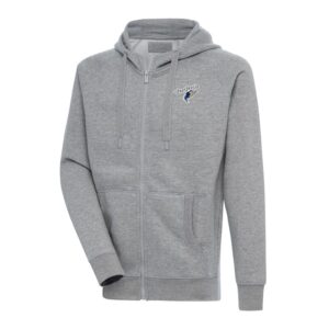 Men's Antigua  Heather Gray Tri-City Dust Devils Victory Full-Zip Hoodie