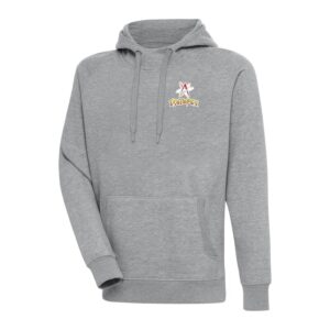 Men's Antigua  Heather Gray Albuquerque Isotopes Victory Pullover Hoodie