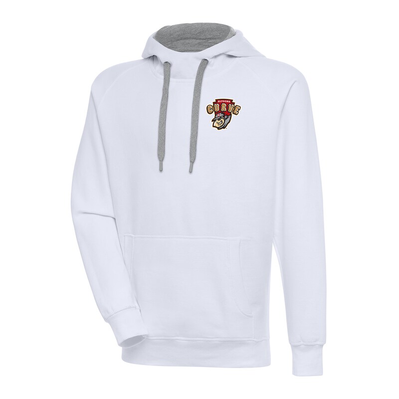 Men's Antigua White Altoona Curve Victory Pullover Hoodie
