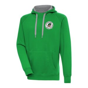 Men's Antigua  Kelly Green Down East Wood Ducks Victory Pullover Hoodie