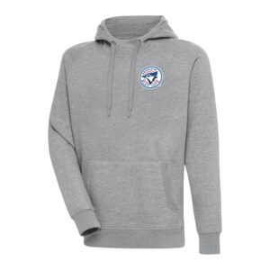 Men's Antigua  Heather Gray Dunedin Blue Jays Victory Pullover Hoodie