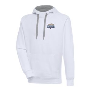 Men's Antigua  White Lake County Captains Victory Pullover Hoodie
