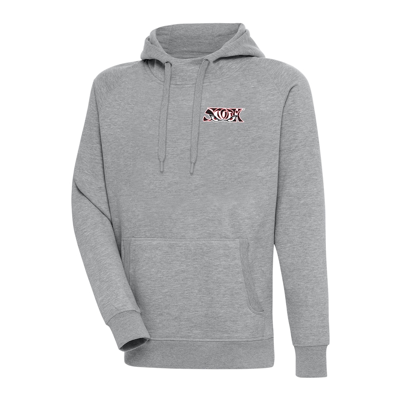 Men's Antigua Heather Gray Lake Elsinore Storm Victory Pullover Hoodie
