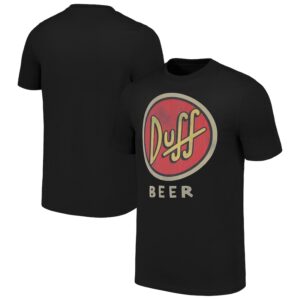 Unisex Black The Simpsons Vintage Duff T-Shirt