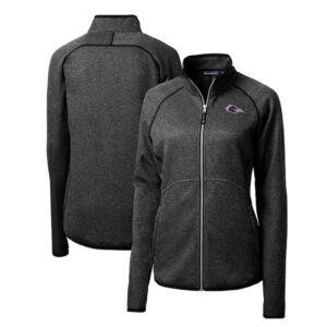 Women's Cutter & Buck  Charcoal UTSA Roadrunners Mainsail Sweater-Knit Full-Zip Jacket