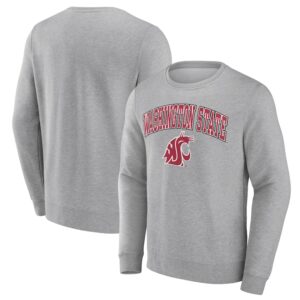 Men's Heather Gray Washington State Cougars Campus Pullover Sweatshirt