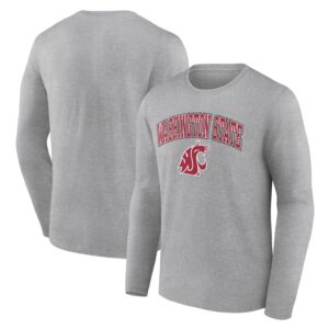 Men's Heather Gray Washington State Cougars Campus Long Sleeve T-Shirt