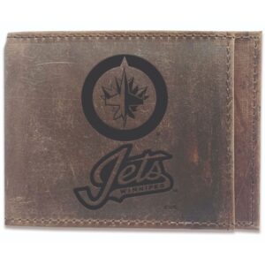 Brown Winnipeg Jets Bifold Leather Wallet