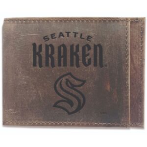 Brown Seattle Kraken Bifold Leather Wallet